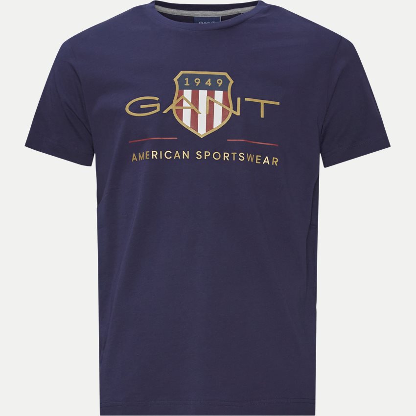 Gant T-shirts ARCHIVE SHIELD SS T-SHIRT 2003099 EVENING BLUE